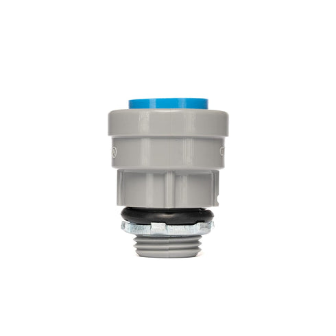 QuickFitting 1/2 inch Junction Box Connector, Push Install PVC Electrical Conduit Fitting, 10-Pack