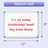 White Board Set - 12 x 9" Dry Erase Board with 2 Markers and 6 Magnetic Labels - Double-sided Wall Hanging