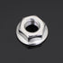 M6 Serrated Flange Nuts Flanged Locknuts, Stainless Steel 18-8 (304), Bright Finish, 50 PCS