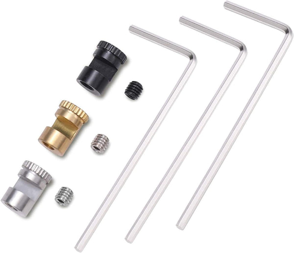 edcfans 3 Pack Thumb Stud Replacement for Buck 110 Knife with Hex Wrench (Black, Silver, Brass)
