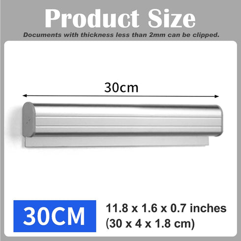 origreen 2 Bars(12 Inch, 2p) Pieces Ticket Holder Receipt Holder for Restaurant Refrigerator, No Drill Restaurant Order