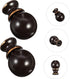 IWOWHERO 2Pcs Cow Horn Decorative Head Lamp Finial Unique Lamp Toppers for Table and Floor Lamps Zinc Alloy Screw Caps