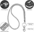 Soleebee Rhinestone Office Lanyard, 31.5'' Bling Neck Lanyard with Metal Clasp & Keyring, Silver