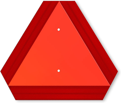 Slow Moving Vehicle Sign, Rust Free Aluminum Triangle Signs, 14"X16", 40-Mil Thick Reflective for Safety