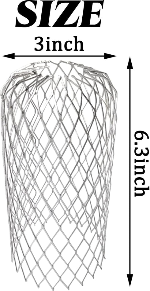 8PCS Gutter Guard Strainer Aluminum Downspout Mesh Filter Preventing Blockage Leaves Debris from Clogging Pipes(3 inch) (8) by NSBELL