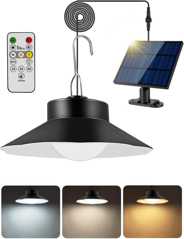 papasbox Solar Shed Lights Indoor Outdoor,Led Battery Powered Pendant Lights, Dusk to