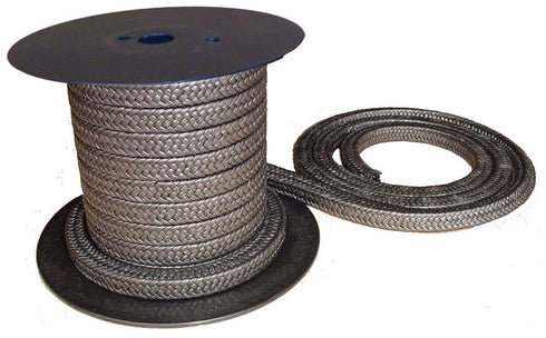 Graphitized Expanded PTFE 1200 Compression Packing for Pump Gland, Valve Stem, Mechanical Seal, 1/8" x 8 Feet