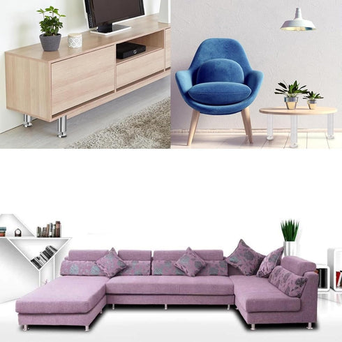 HJYCLFAZU 4Pcs 6cm 10cm 15cm 20cm 30cm Legs(12in/30cm) Adjustable Furniture Legs Stainless Steel Made, with Rubber