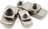 3030 Series 50-Pack M4 T-Nuts, Carbon Steel Nickel-Plated Half Round Roll in Sliding T Slot Nut