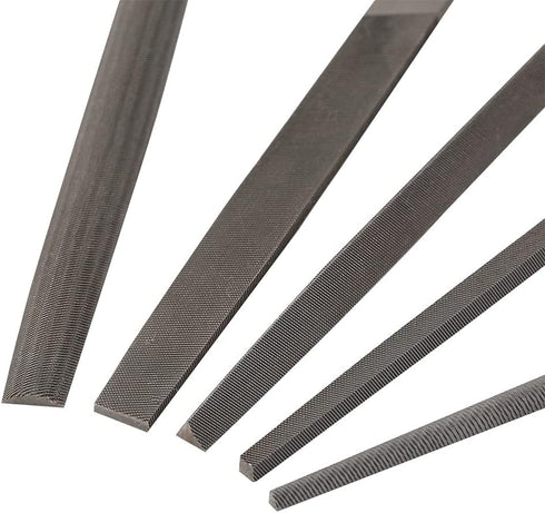 High Carbon Steel File Set with Wooden Handles, 5 Pieces Rasp File for Metal, Wood, Plastic