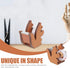 Squirrel Shaped Tape Dispenser, Wooden Desktop Tape Cutter, Cute Animal Tape Roll Stand for Home Office