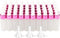 Kesell 50 Pack 5ml Frosted Glass Dropper Bottles with Rose Red Cap, 3 Funnels for Essential Oils and Perfume