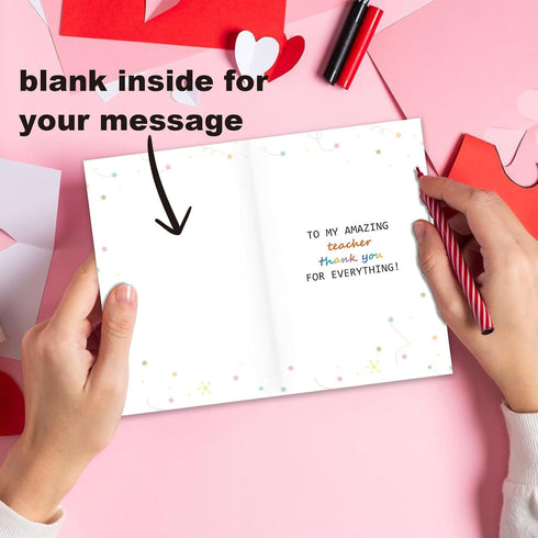 Bablira Thank You Card for Teacher, Cute Teacher Appreciation Gifts from Students, Gift for End of Term, Graduation
