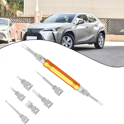 Terminal Removal Tool Kit - 8 PCS Double Head Detachable Electrical Pin Extractor Tool for Automotive Repair Connectors