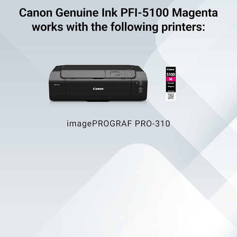 Canon PFI-5100 PRO-310 Genuine Magenta Ink Tank, Compatible with ImagePROGRAF Printers