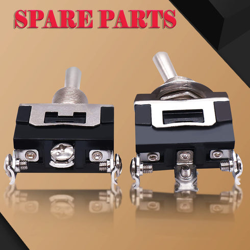 Twidec 3Pcs Heavy Duty Rocker Toggle Switch - 16A 250V AC SPDT 3 Position 3 Pin ON/Off/ON with Metal Boot Cap
