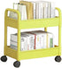 Generic 2-Tier Commercial Rolling Cart, Utility Cart with Sturdy Shelves for Kitchen, Bedroom, Office, Bathroom