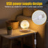 DONGKER Daisy Decor Night Light,Dandelions Crystal Ball Light with Wooden Base & Resin Cover for Valentine's Day