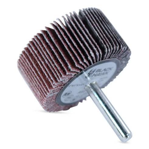 BHA 80 Grit Aluminum Oxide Shank Mounted Flap Wheels, 2” x 1” x 1/4”, 5 Pack