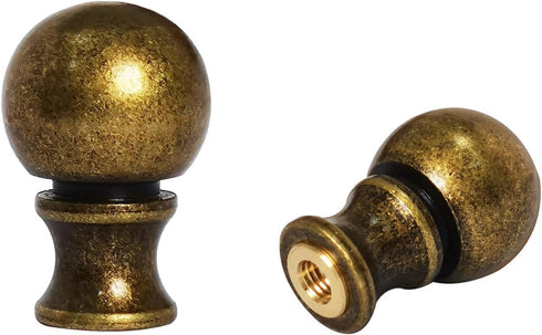 MA&J Ball Lamp Finial-2 Pack, Solid Finials for Lamps, Lamp Shade Screw Caps,