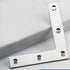 Tiberham 2Pcs 120 120 mm Flat L Shaped Corner Bracket, x Stainless Steel Right Angle Corner Brace Repair Plate, Heavy