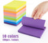 Large Sticky Notes 1000 Sheets, 3 x 5'' Self-Stick Pads, 10 Pack, Bright Colorful Memo Pads for Home, Office, School