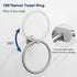 NearMoon Bath Towel Ring, Thicken Stainless Steel Hand Towel Holder for Bathroom, Modern Round Wall Mounted