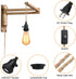 Zevnico 16.5FT E26 Pendant Light Kit, Hanging Lights with Plug in Cord & Switch, Hemp Rope Swag Socket Pendant Lamp