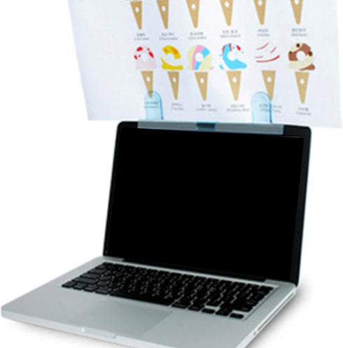 KNAUIGCT Monitor Document Holder Clip for Laptop Screen Side, Ergonomic Copy Stand Paper Organizer for Typing Data