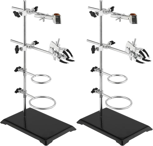 SEUNMUK 2 Pack Lab Stand Set - Laboratory Grade Stand Support Set with Coated Base for Fixing Labware