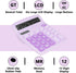 Cute Purple Desktop Calculator with Big Buttons, Dual Power Source, Large Display Screen for Office and Students, Purple