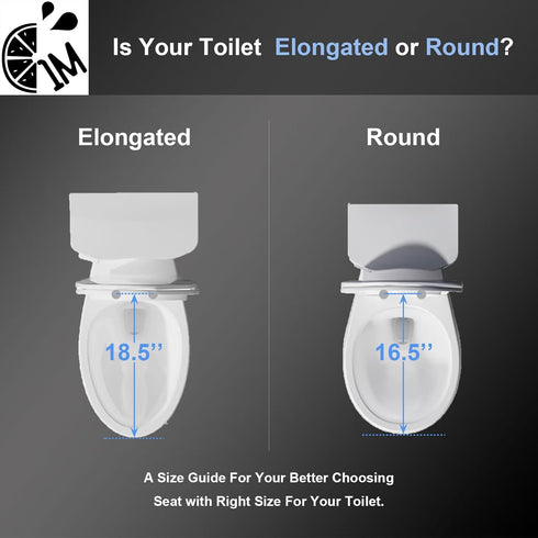 1M (1 Family Toilet Seat, Patented Slow Close & Quick Releasing Technology, Anti-Wiggling, Easy to Install and Clean