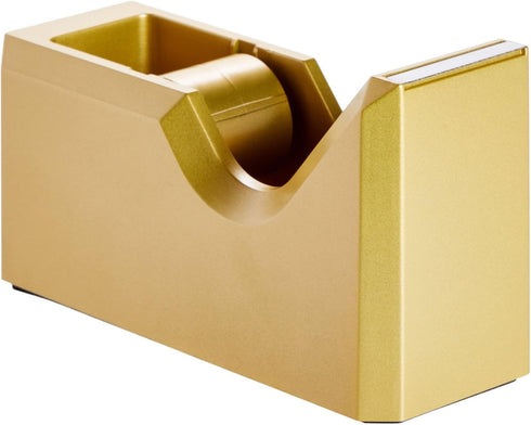Paper Junkie 2 Piece Matte Gold Stapler and Tape Dispenser Set for Home Office Decor, Classroom Supplies, Desk