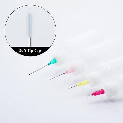100ml Precision Tip Applicator Bottle with Blunt Tip Needle and Cap, 18G 20G 25G Needle Tip Squeeze Bottle