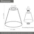1-5/8 Inch E26 5.5"W 6.1"H Glass Lamp Shade Replacement for Table Lamps/Floor Lamp/Chandelier/Pendant Light