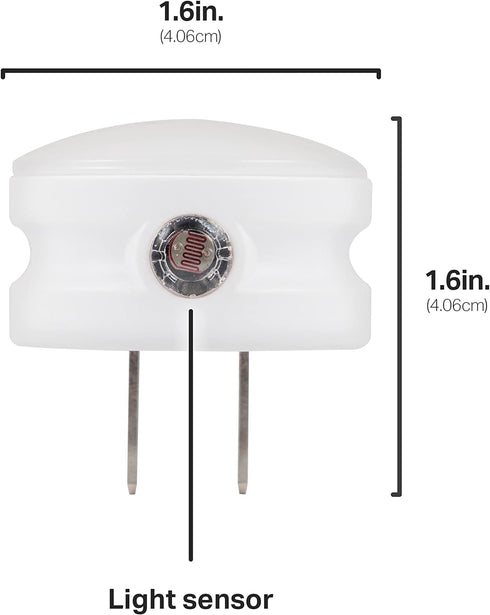 45084, 4 Pack Lights By Night Mini LED Night Light, Plug-In, Dusk To Dawn Sensor, Warm White, Compact, Ambient