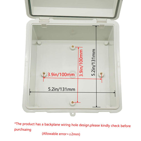 Zulkit Junction Box ABS Plastic Dustproof Waterproof IP65 Electrical Boxes Hinged Shell Outdoor Project Enclosure with