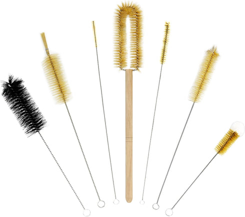 Utile 7 Pcs Lab Cleaning Brush Set, 7 Sizes including Beaker, Buret, Cylinder, and Tube Brushes