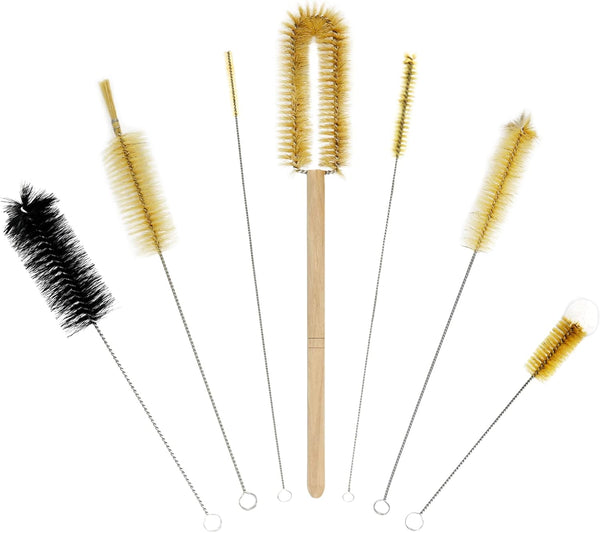Utile 7 Pcs Lab Cleaning Brush Set, 7 Sizes including Beaker, Buret, Cylinder, and Tube Brushes