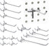 100PCS Heavy Duty Pegboard Hooks for 1/8 & 1/4 Inch Pegboard, Metal Hooks Kits for Hanging Tools
