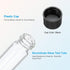 PATIKIL 30ml Test Tubes, 15pcs Glass Clear Round Bottom Containers with Plastic Cap for Storage and Experiments