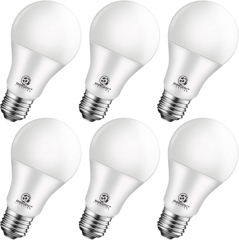 Energetic 6-Pack Dimmable LED Light Bulbs, 100 Watt Equivalent, 1500 Lumens, 3000K Warm White, E26