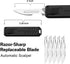 10PCS #23 Caressolove Auto Retractable Utility Knife, Safety Black Automatic Box Cutter, Scalpel Pocket Knife, Push