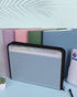 SKYDUE 7 Pocket Accordion File Organizer, Letter Size Expanding Folder with Front Pocket, Double Zipper