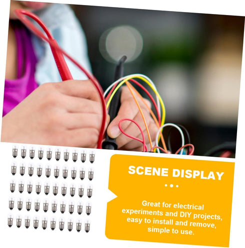 50pcs Bulbs Bulbs Bulb Bulb Bulb Small Science Experiments Electricity Kit Round Light Science Kit Teaching Supplies