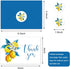 50 Pack Summer JarThenaAMCS Mediterranean Lemon Thank You Cards Watercolor Lemon Greeting Cards With Envelopes Stickers