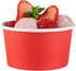 8-Ounce 50 Frozen Coppetta Dessert Cups, Disposable Ice Cream Cups - Lids Sold Separately, Sturdy, Red Paper Yogurt