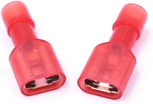 100pcs Fully Insulated Wire Crimp Terminal Nylon Quick Connectors Spade (Female)