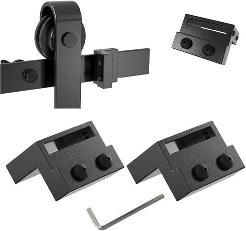 ZEKOO Steel Stopper Limit Device for Sliding Barn Door Hardware Track Roller Stop Kit Accessories
