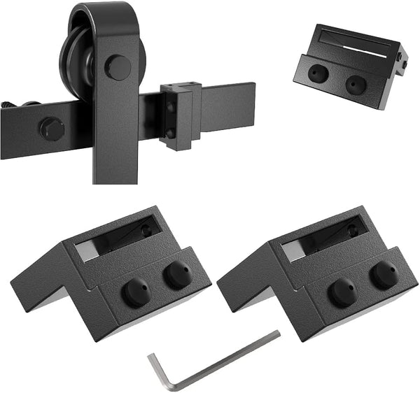 ZEKOO Steel Stopper Limit Device for Sliding Barn Door Hardware Track Roller Stop Kit Accessories